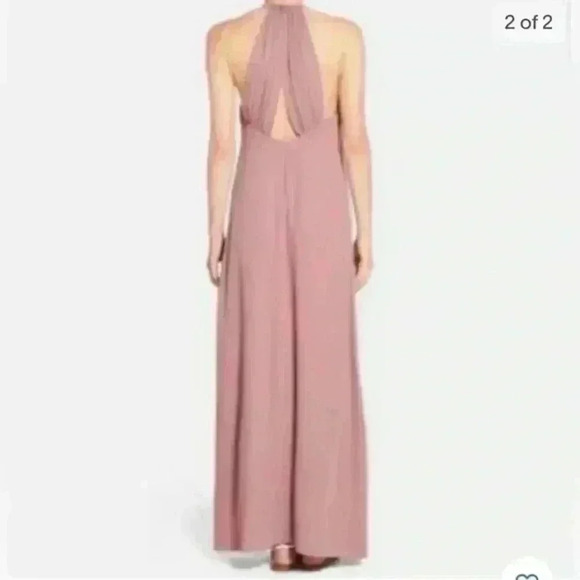 Everly High Neck Mauve Maxi Dress - Size M - Picture 4 of 7